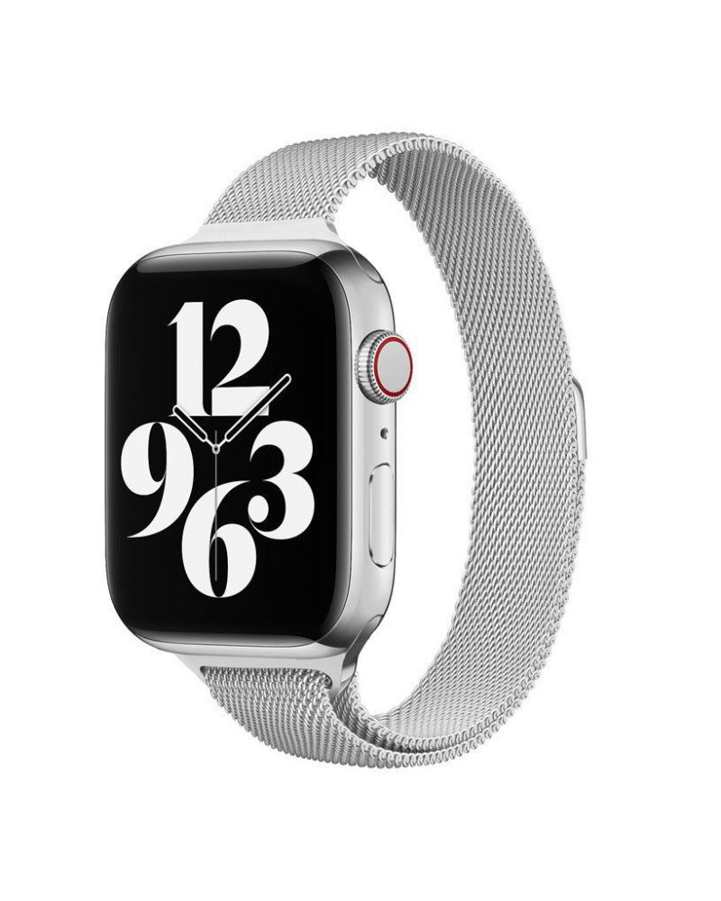 Silver Aurora Slim Milanese Band for Apple Watch