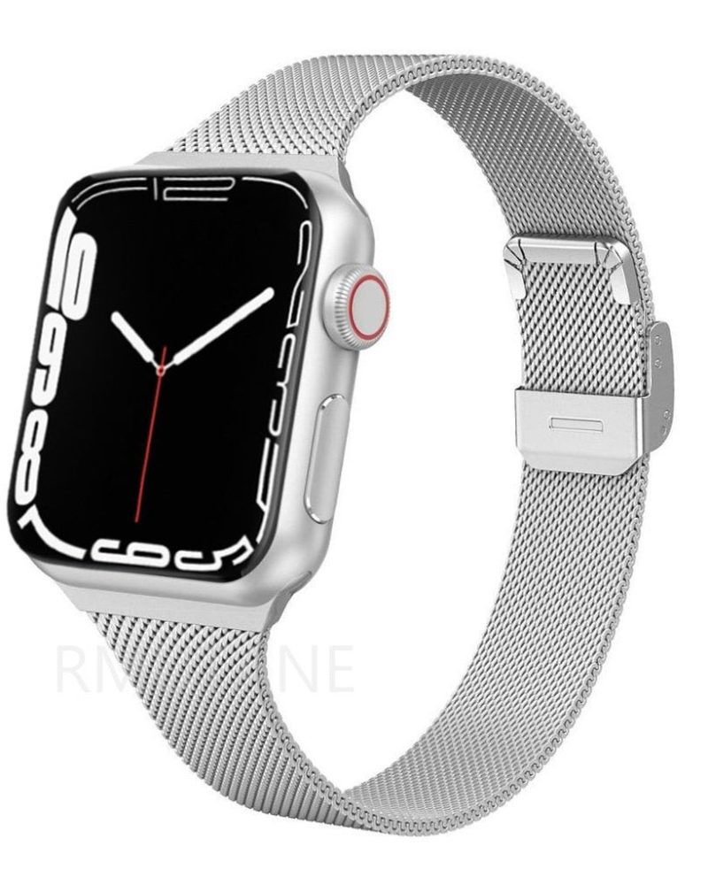 Silver Geneva Slim Milanese Band for Apple Watch
