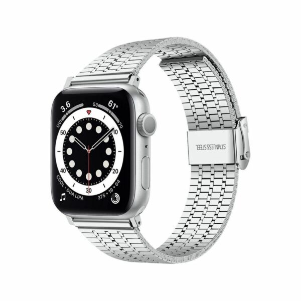 Silver Matrix Stainless Steel Band for Apple Watch
