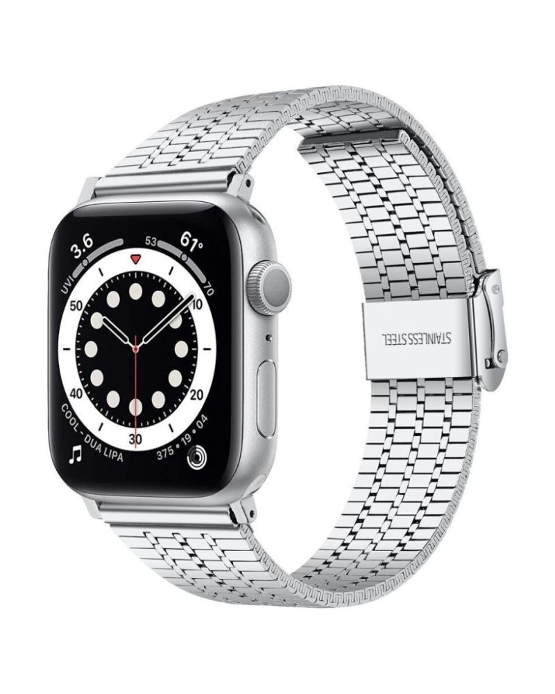 Silver Matrix Stainless Steel Band for Apple Watch