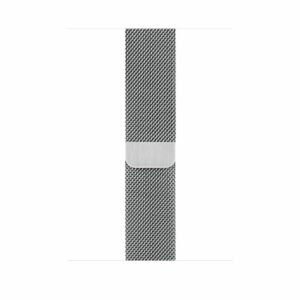 Alternative view of Silver Milanese Loop for Apple Watch