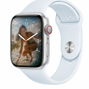 Model wearing Sky Blue Sport Band for Apple Watch Apple Watch band