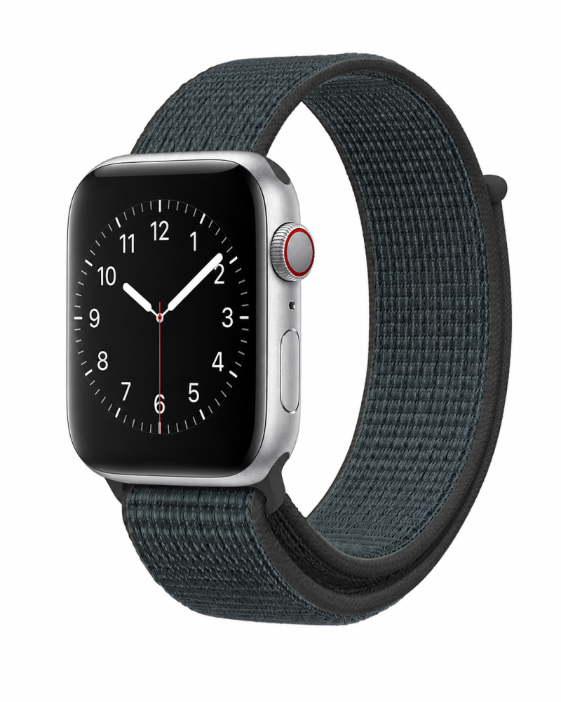 Model wearing Storm Grey Sport Loop For Apple Watch Apple Watch band