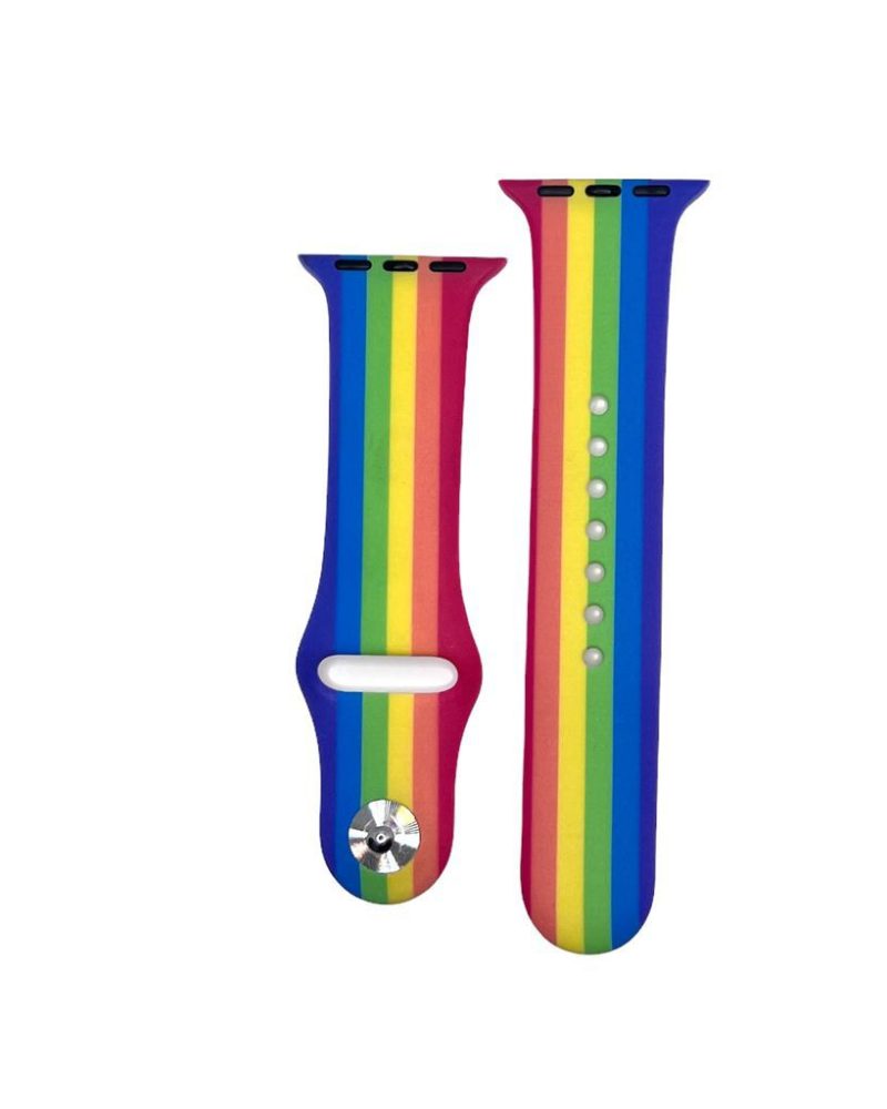 Stripe Rainbow Printed Sport Band for Apple Watch