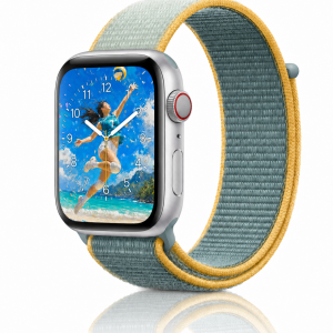 Model wearing Sunshine Sport Loop For Apple Watch Apple Watch band