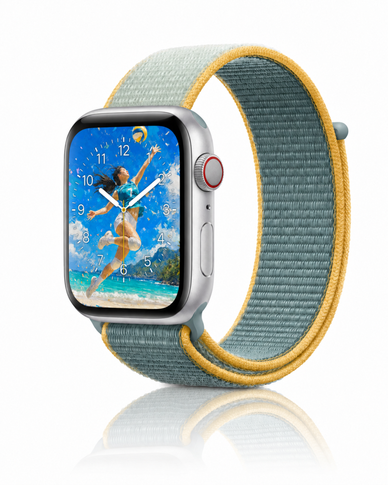 Model wearing Sunshine Sport Loop For Apple Watch Apple Watch band