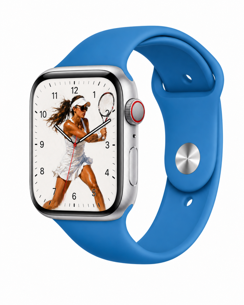 Model wearing Surf Blue Sport Band for Apple Watch Apple Watch band