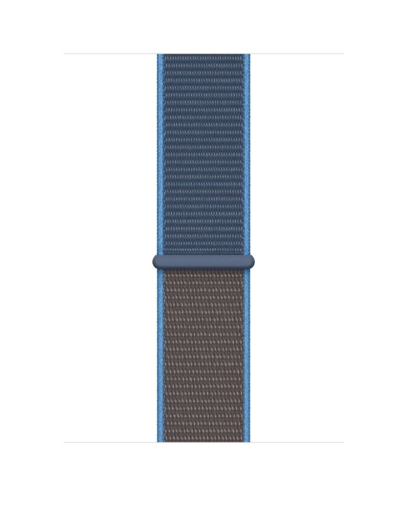 Surf blue and dark grey woven nylon Sport Loop Apple Watch band