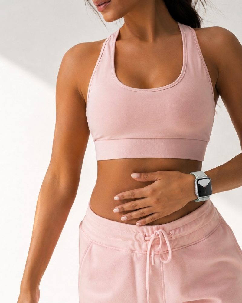 Model wearing Teal Tint Sport Loop For Apple Watch Apple Watch band