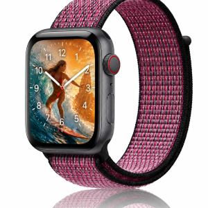 Model wearing True Berry Sport Loop For Apple Watch Apple Watch band