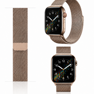 Model wearing Vintage Gold Milanese Loop for Apple Watch Apple Watch band