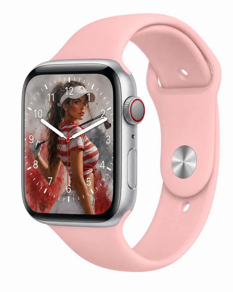 Model wearing Vintage Rose Sport Band for Apple Watch Apple Watch band