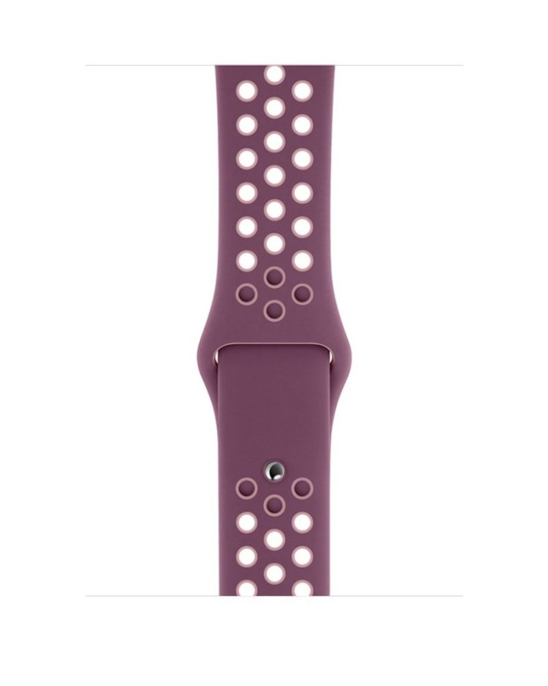 Violet and soft pink perforated silicone sport band for Apple Watch