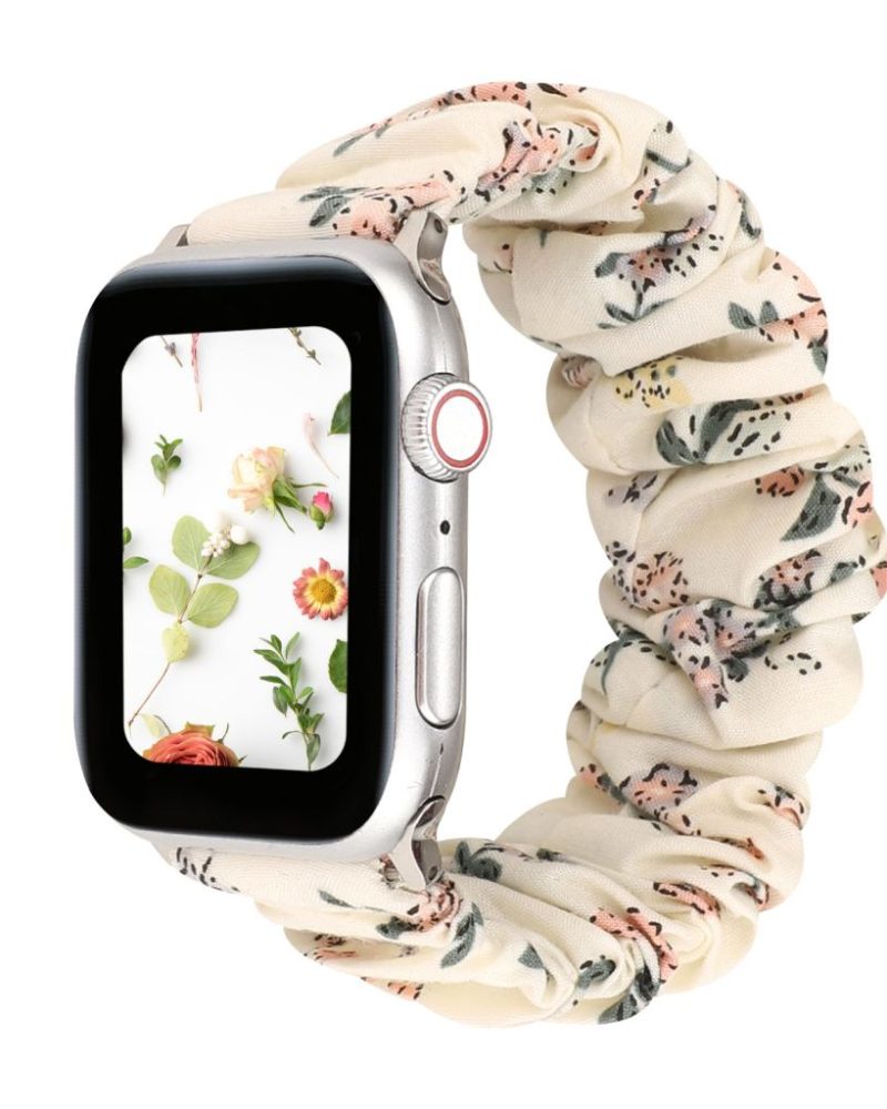 Scrunchie Loop – White Floral