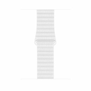 Alternative view of White Leather Loop for Apple Watch