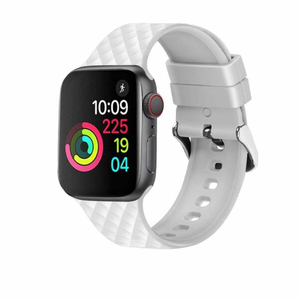 White Messina Silicone Band for Apple Watch