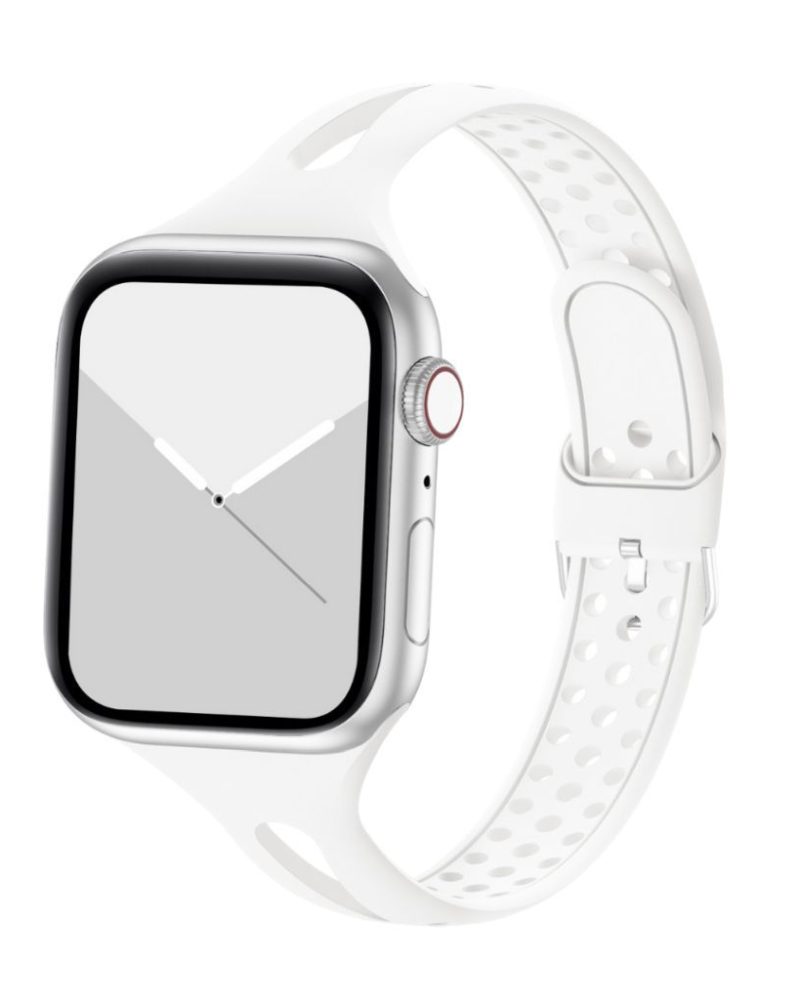 White Slim Silicone Band for Apple Watch