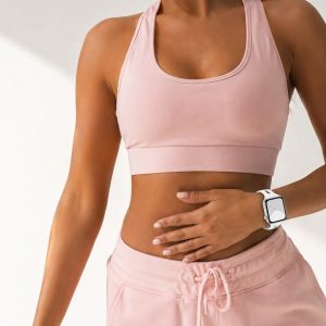 Model wearing White Slim Silicone Band for Apple Watch Apple Watch band