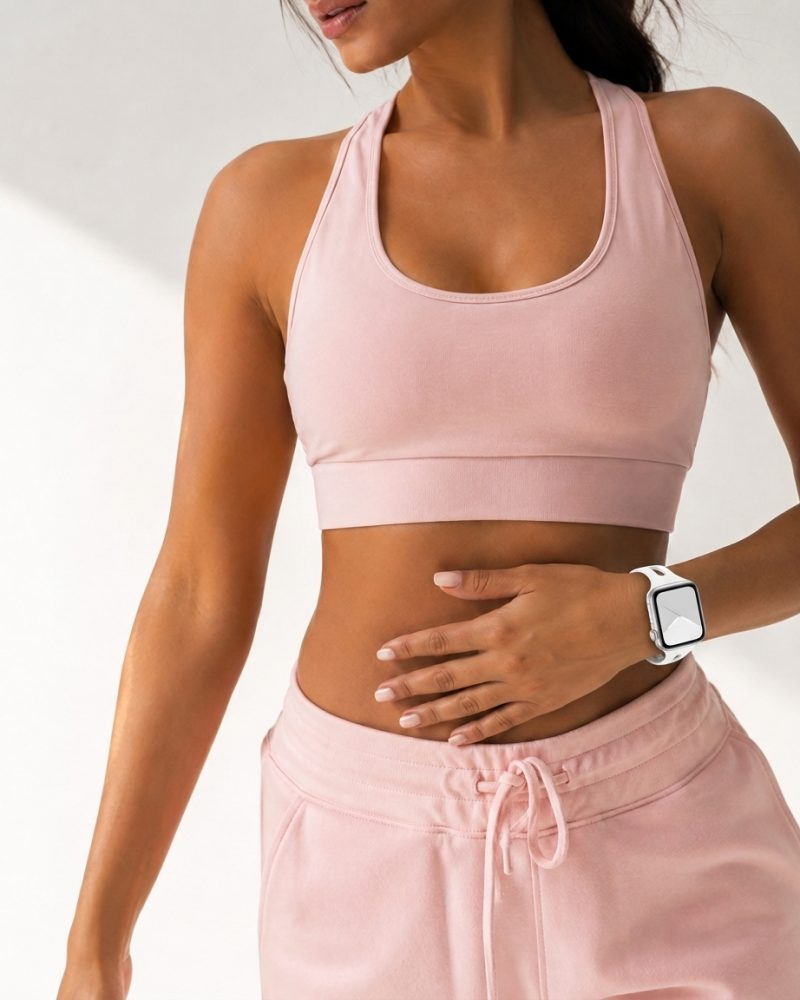 Model wearing White Slim Silicone Band for Apple Watch Apple Watch band