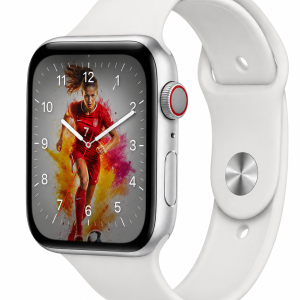Model wearing White Sport Band for Apple Watch Apple Watch band