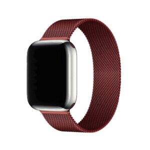 Wine Red Milanese Loop For Apple Watch