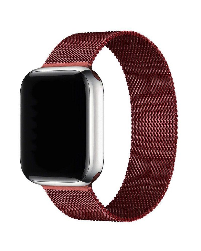 Wine Red Milanese Loop For Apple Watch