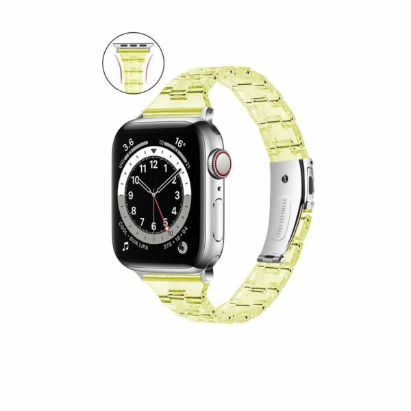 Yellow Slim Transparent Resin Band for Apple Watch