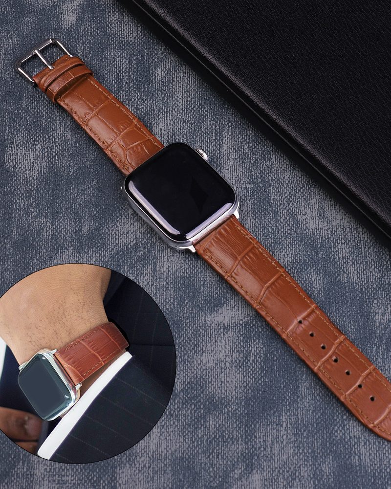 Alternative view of Alexander Leather Strap for Apple Watch - Dark Brown Apple Watch Band