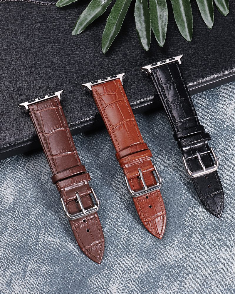 Alexander Leather Strap for Apple Watch - Dark Brown Apple Watch Band - Image 3