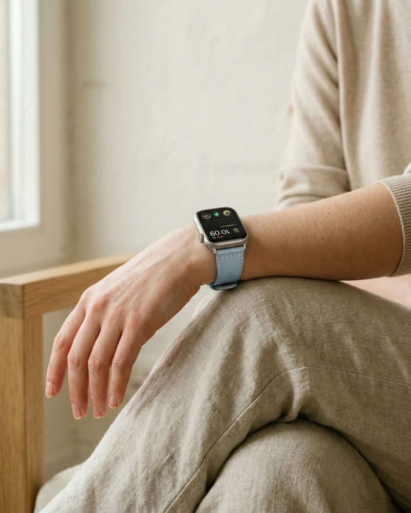 Ally Leather Band for Apple Watch - Haze Blue - Image 3