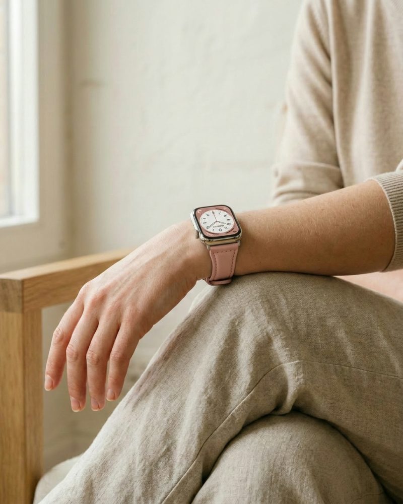 Alternative view of Ally Leather Band for Apple Watch - Pink