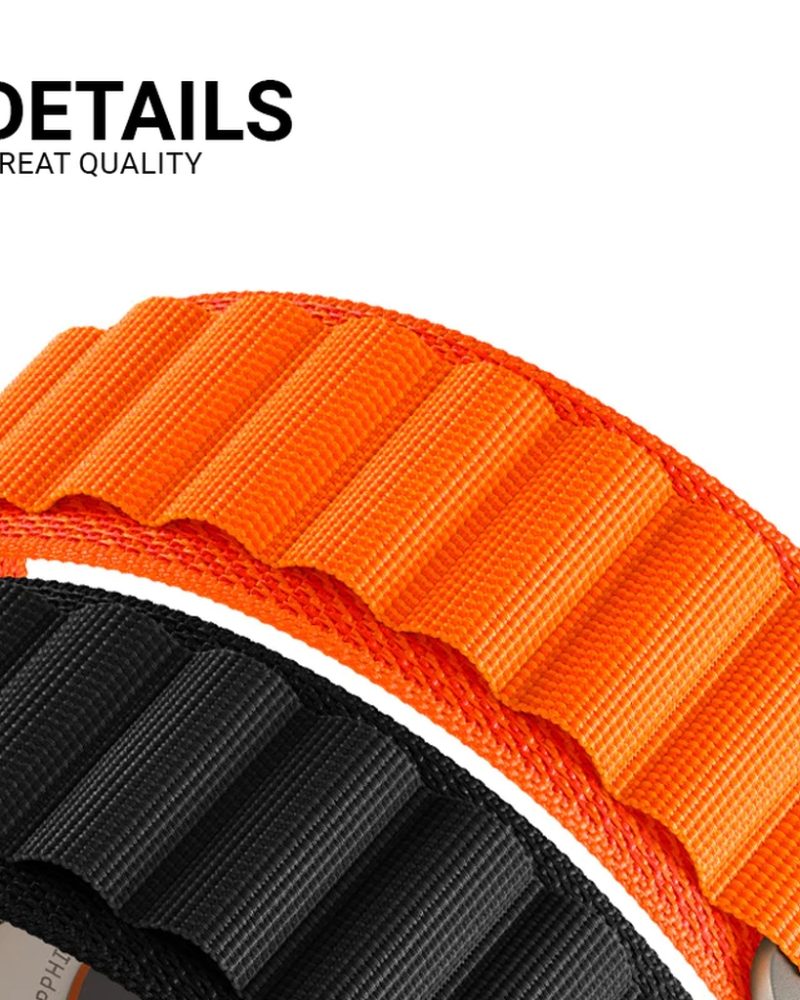 Alpine Loop Band For Apple Watch in Orange - Image 6