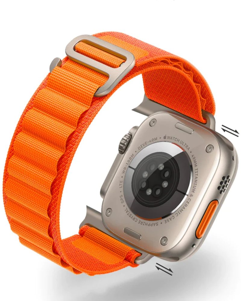 Alpine Loop Band For Apple Watch in Orange - Image 4
