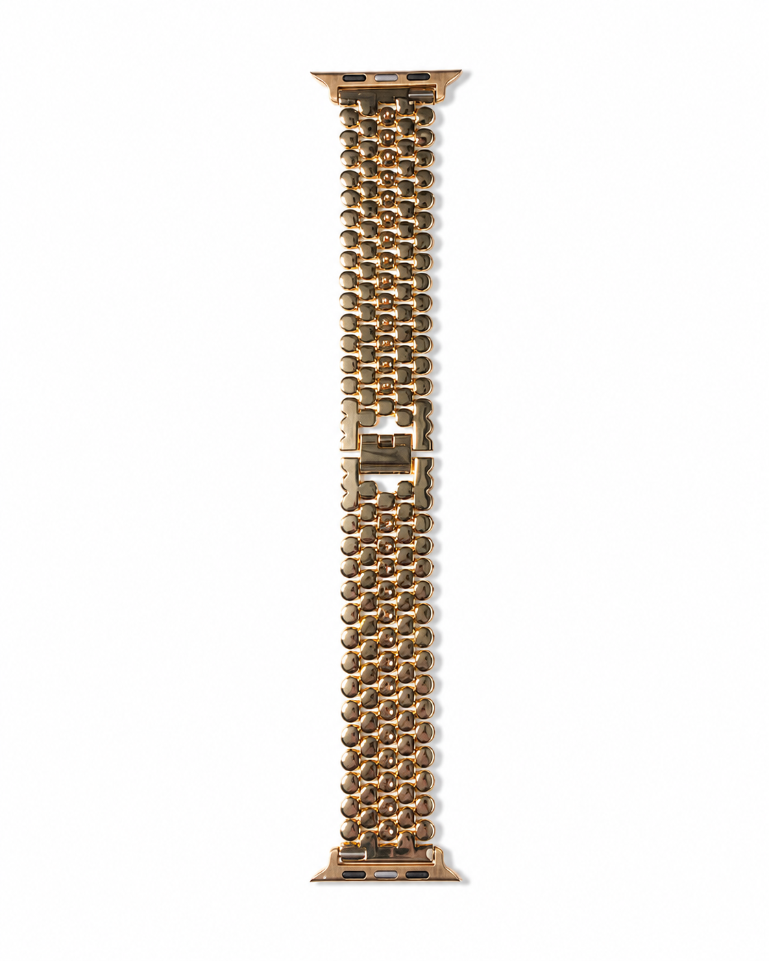 Model wearing Aspen Metal Band for Apple Watch – Gold Apple Watch band