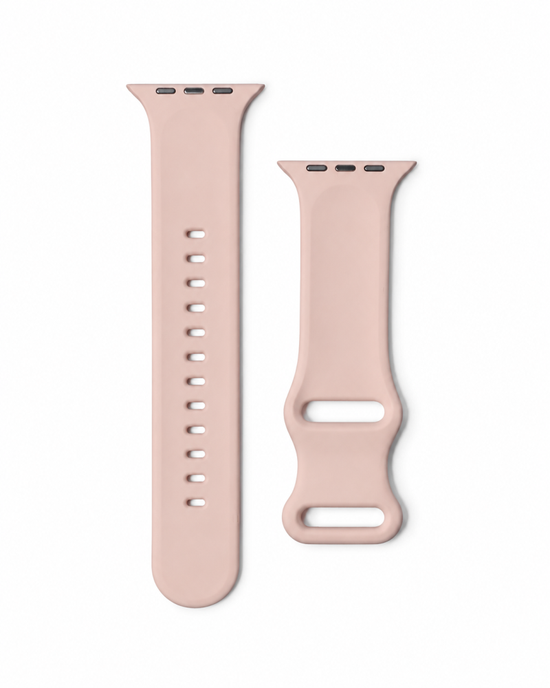 Model wearing FloraFit Sport Band for Apple Watch – Pink Apple Watch band