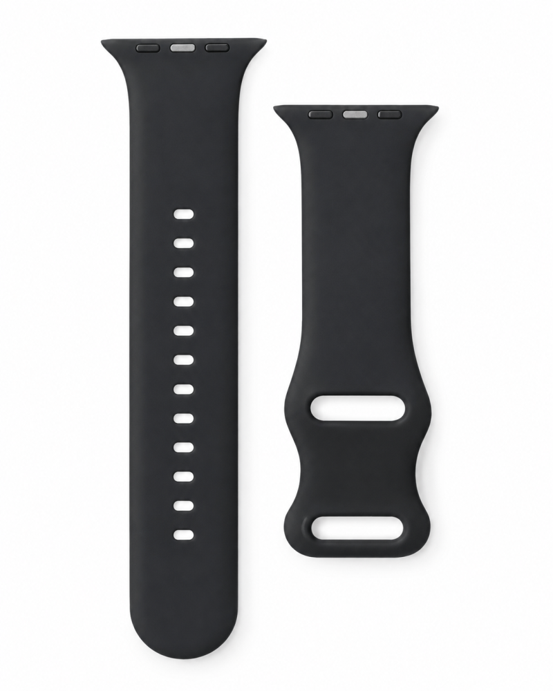 Model wearing FloraFit Sport Band for Apple Watch – Black Apple Watch band