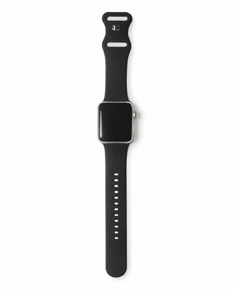 Model wearing FloraFit Sport Band for Apple Watch – Black Apple Watch band