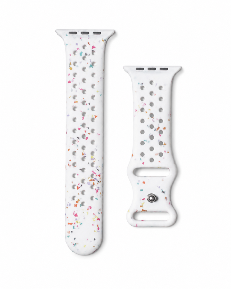 Model wearing Jelly Sport Band for Apple Watch – White Apple Watch band