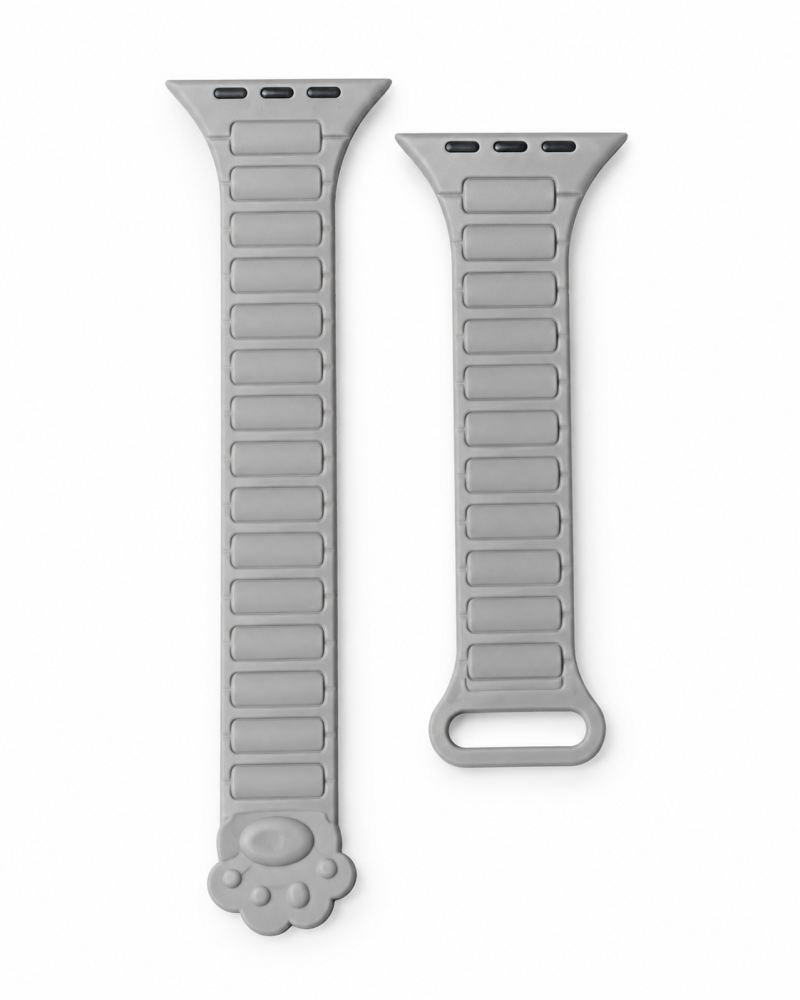 Model wearing Paw Print Magnetic Band for Apple Watch – Starlight Apple Watch band