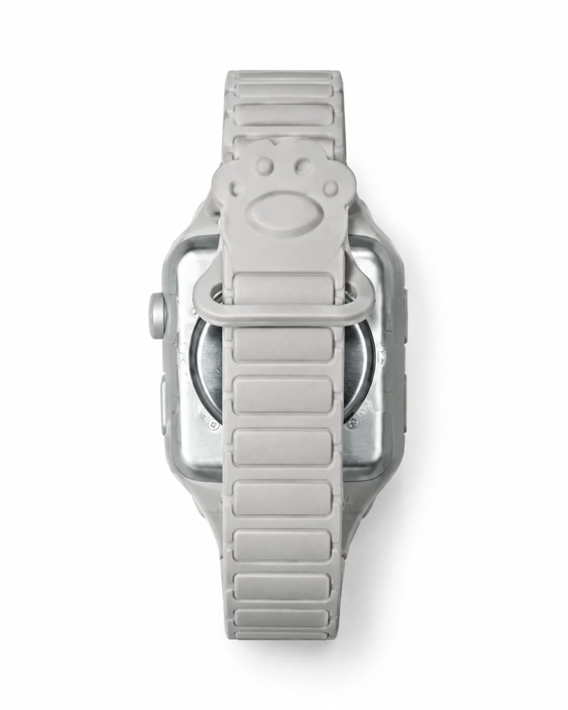 Model wearing Paw Print Magnetic Band for Apple Watch – Starlight Apple Watch band