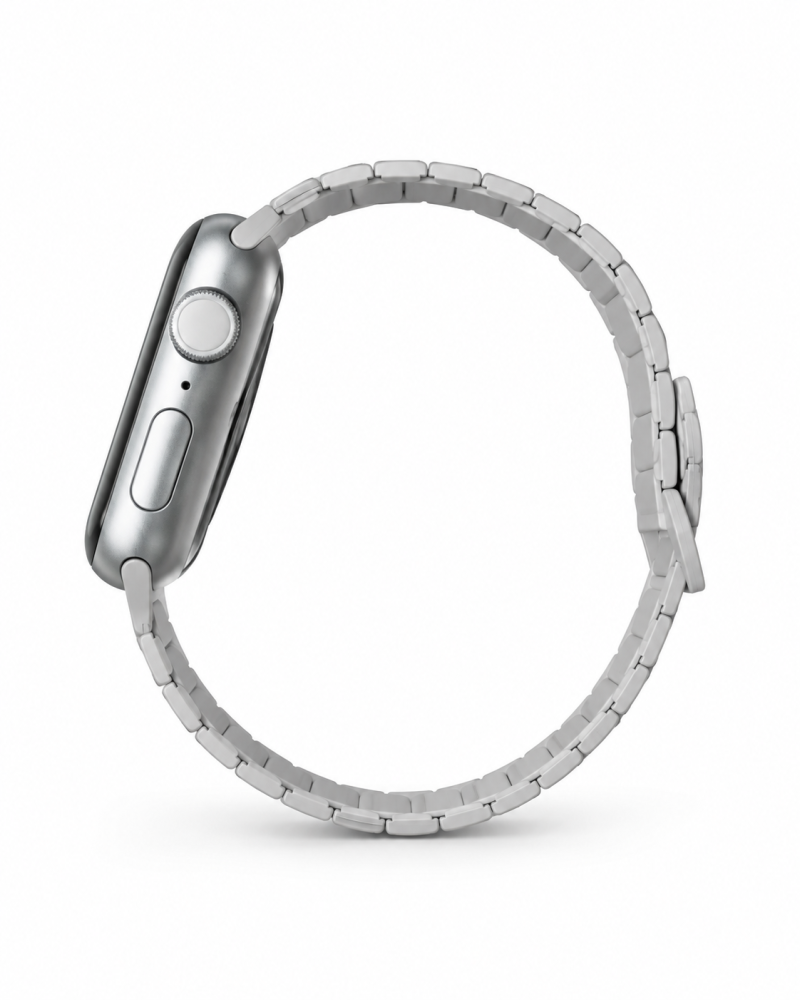 Model wearing Paw Print Magnetic Band for Apple Watch – Starlight Apple Watch band