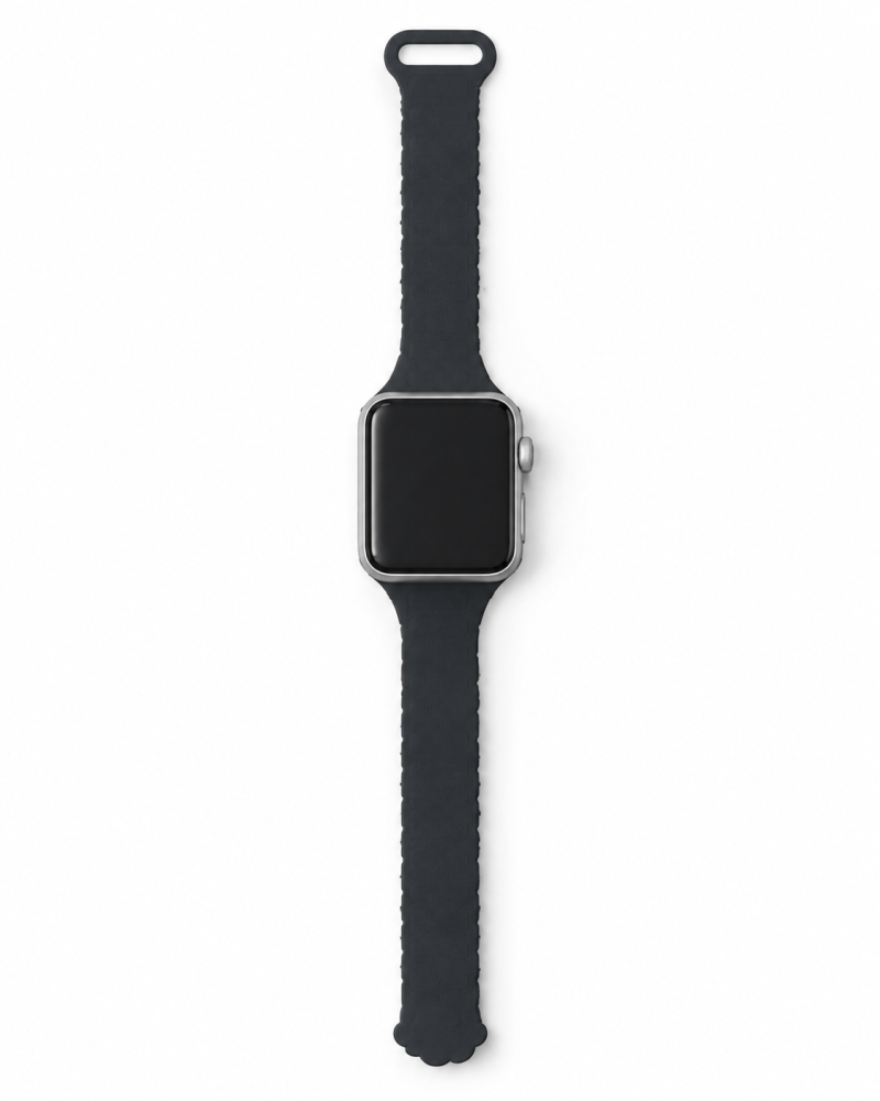 Model wearing Paw Print Magnetic Band for Apple Watch – Black Apple Watch band