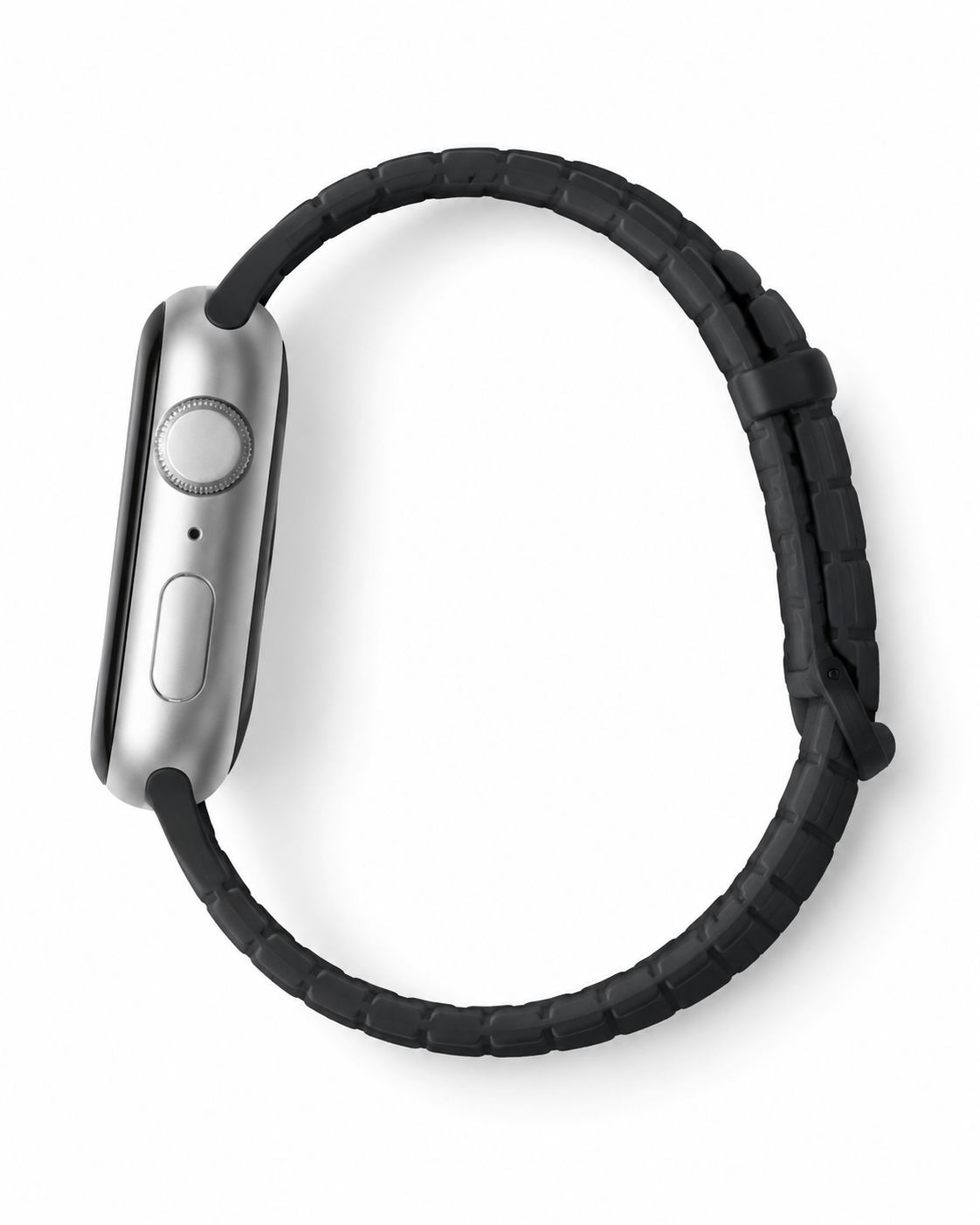 Model wearing Paw Print Magnetic Band for Apple Watch – Black Apple Watch band