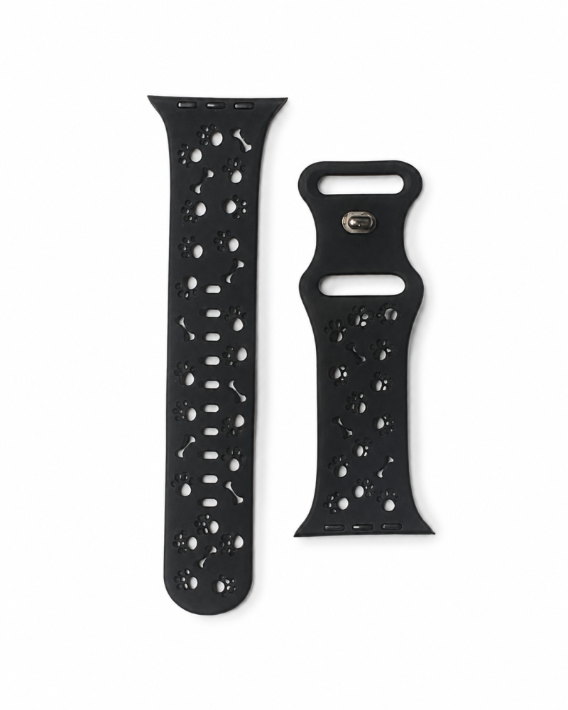 Model wearing Pooch Perfect Sport Band for Apple Watch – Black Apple Watch band
