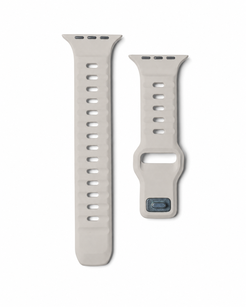 Model wearing Sport Strap Raw for Apple Watch – Starlight Apple Watch band