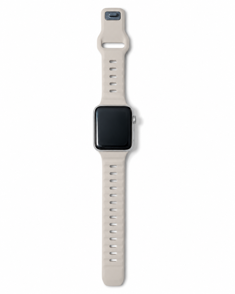 Model wearing Sport Strap Raw for Apple Watch – Starlight Apple Watch band