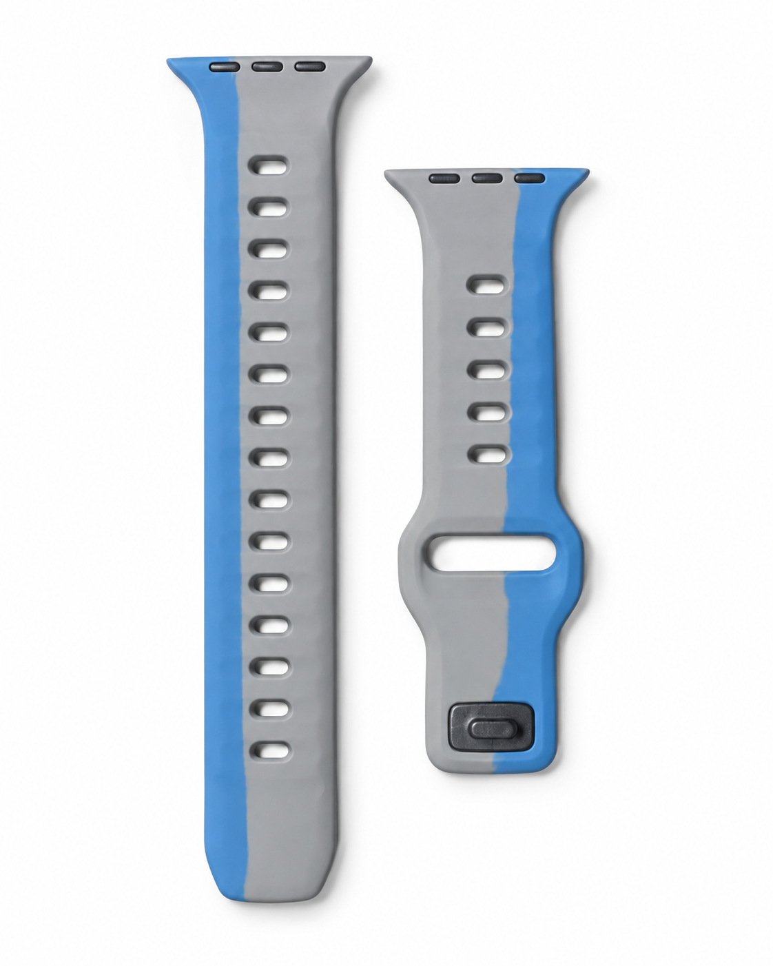 Model wearing Sport Strap Raw for Apple Watch – Blue Light Gray Apple Watch band