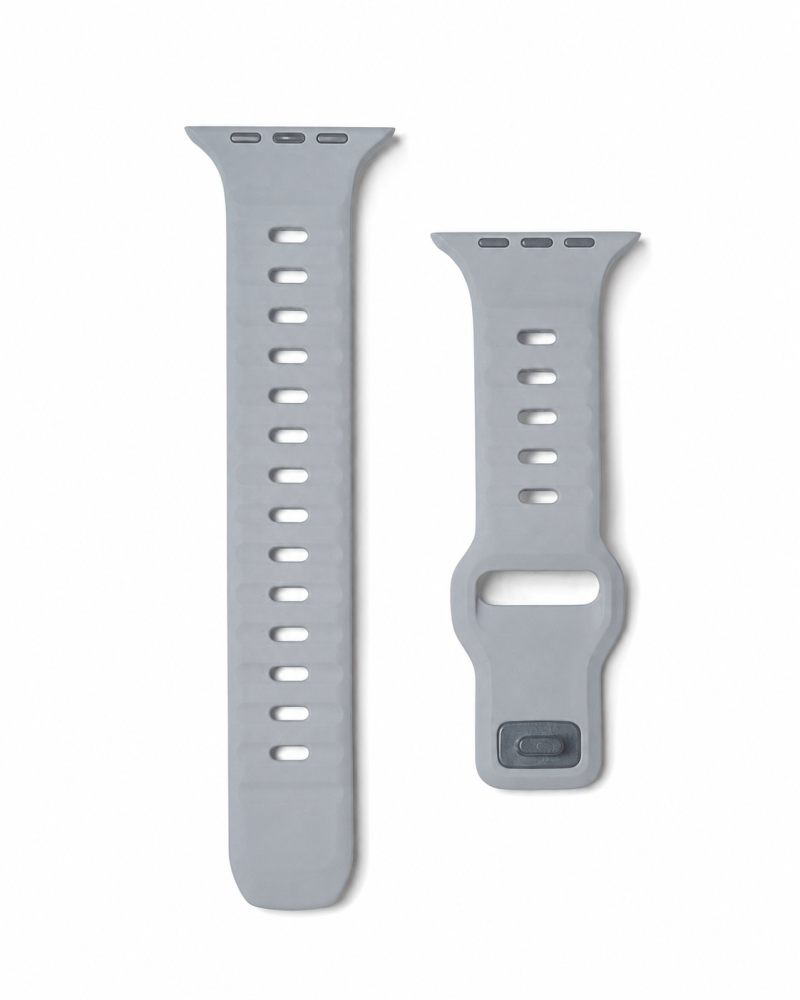 Model wearing Sport Strap Raw for Apple Watch – Light Gray Apple Watch band