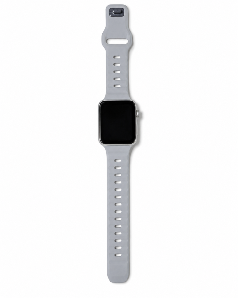 Model wearing Sport Strap Raw for Apple Watch – Light Gray Apple Watch band