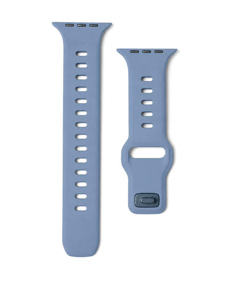 Model wearing Sport Strap Raw for Apple Watch – Ocean Blue Apple Watch band